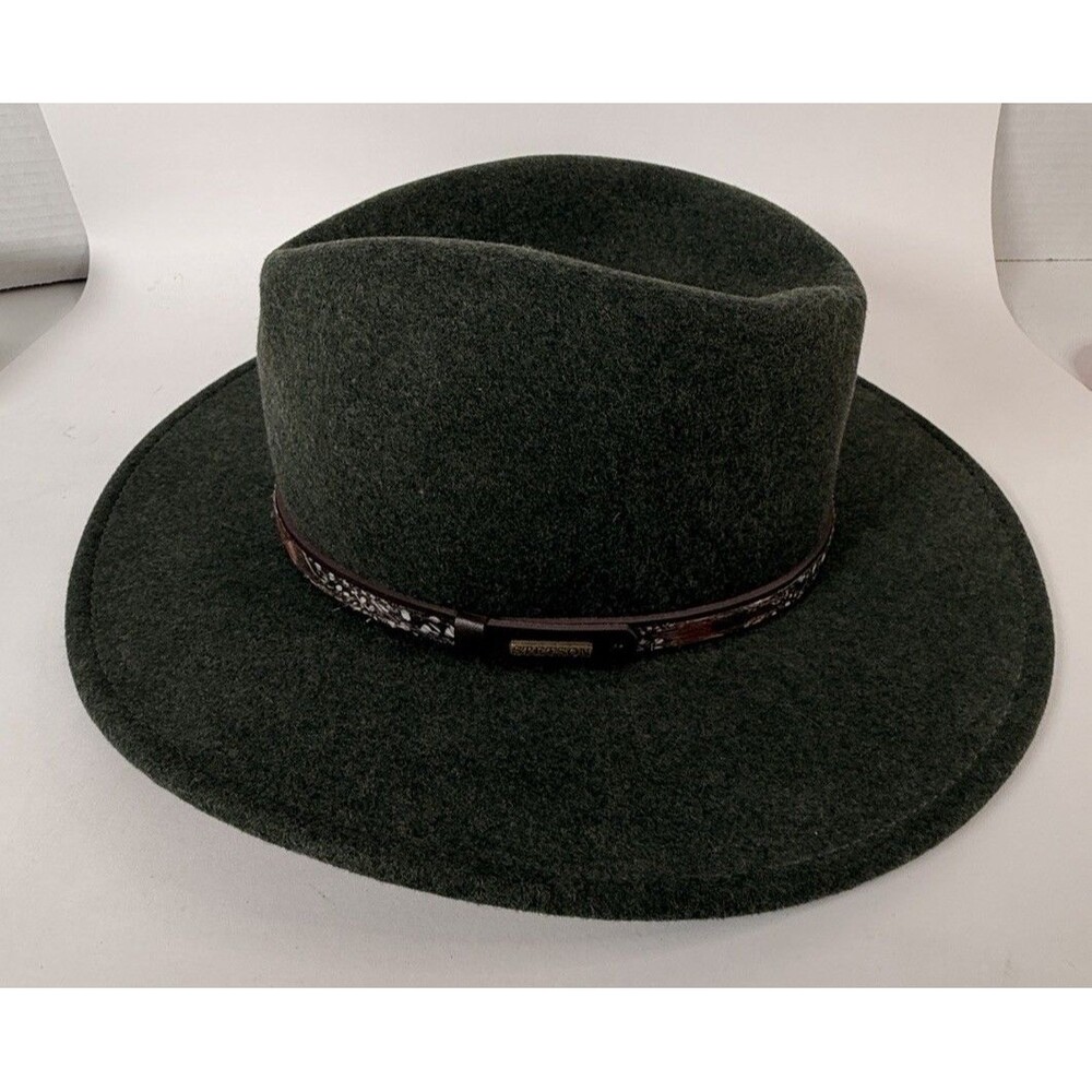 Stetson Expedition Green Crushable 100% Wool Felt Hat XL  Made In USA